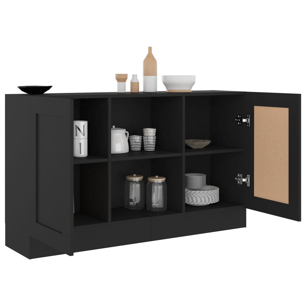 Skjenk Svart 120x30,5x70 cm