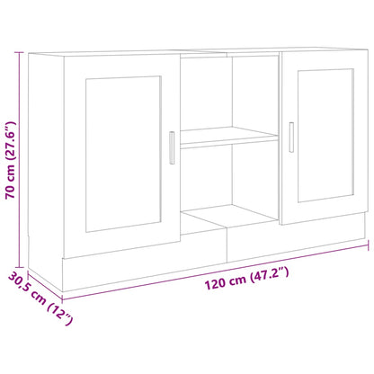 Kommode Betonggrå 120x30,5x70 cm