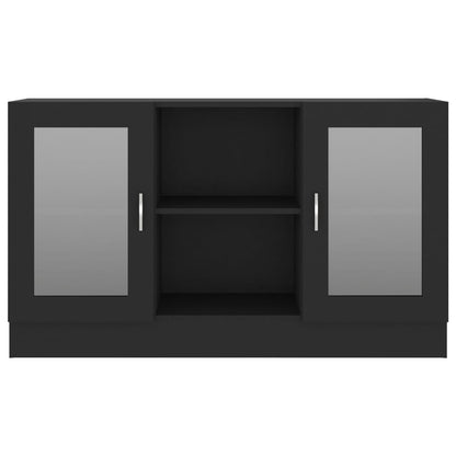 Vitrineskap Svart 120x30,5x70 cm