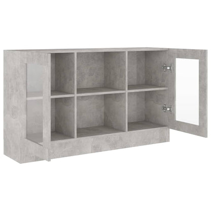 Vitrineskap Betonggrå 120x30,5x70 cm
