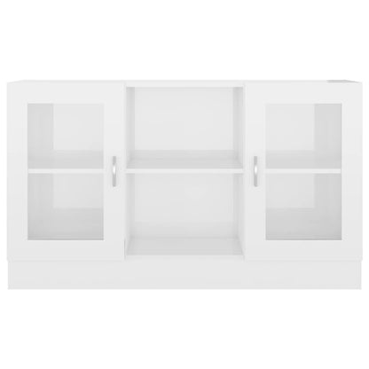 Vitrineskap Høyglans Hvit 120x30,5x70 cm