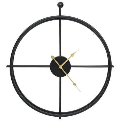 Veggklokke Svart 52 cm jern