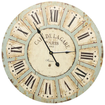 Veggklokke flerfarget 60 cm MDF