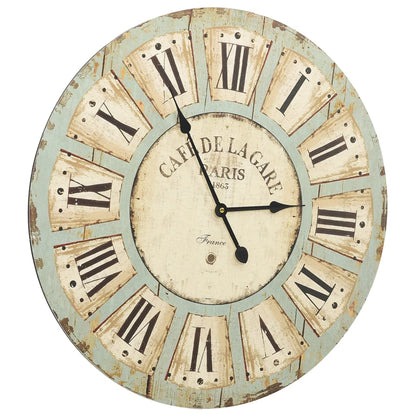 Veggklokke flerfarget 60 cm MDF