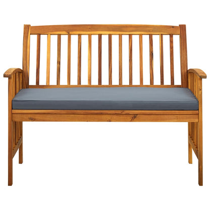 Hagebenk Tre med pute 119 cm heltre akasie