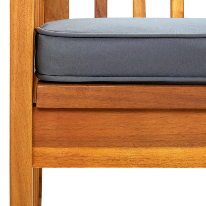 Hagebenk Tre med pute 119 cm heltre akasie