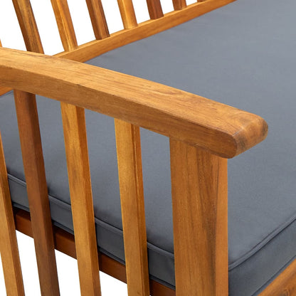 Hagebenk Tre med pute 119 cm heltre akasie