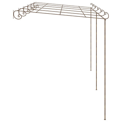 Hagepergola antikk Brun 6x3x2,5 m jern