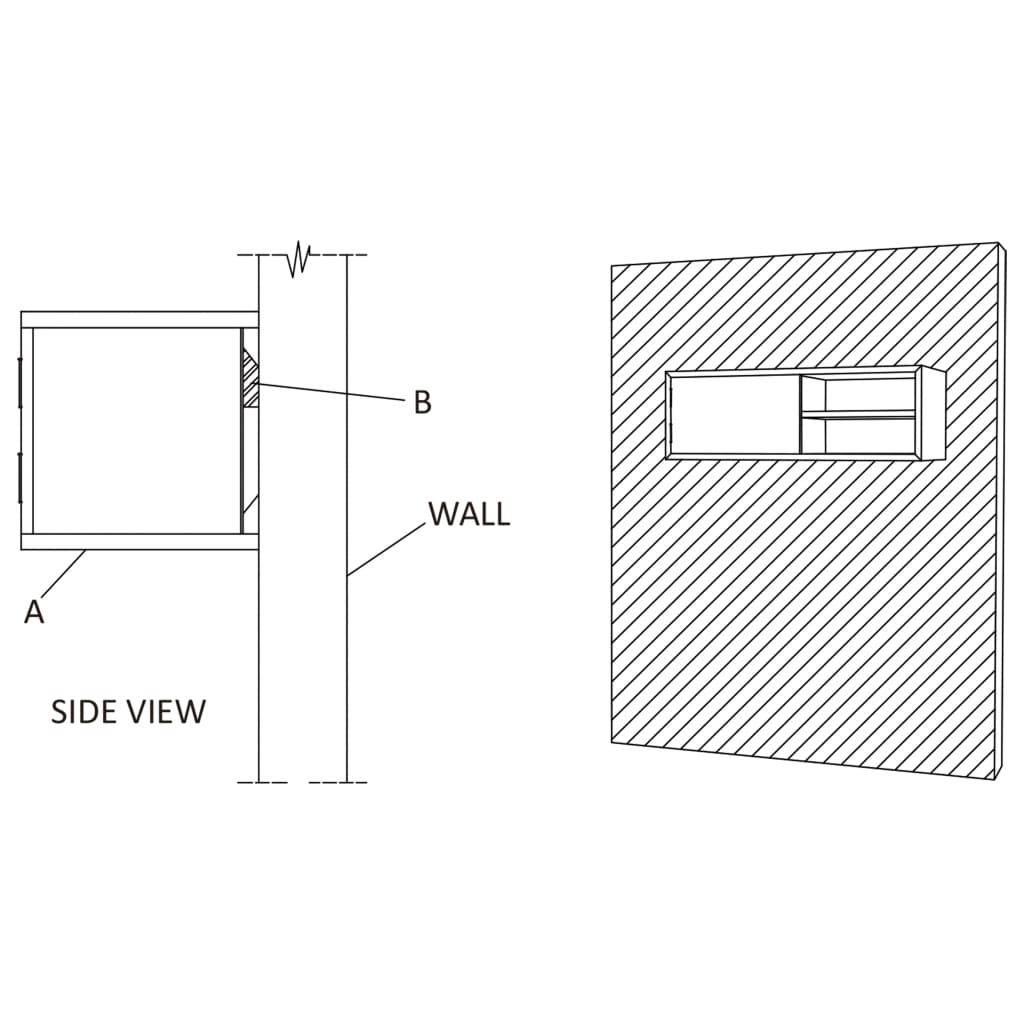 TV-Møbel Tre TV-benk heltre teak Veggmontert 180x30x30 cm