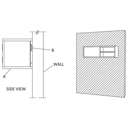 TV-Møbel Tre TV-benk heltre teak Veggmontert 180x30x30 cm