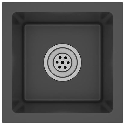 Kjøkkenvask Håndlaget Svart rustfritt stål