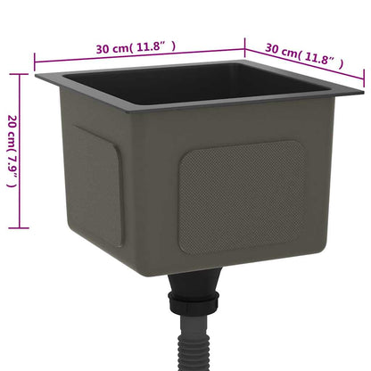 Kjøkkenvask Håndlaget Svart rustfritt stål