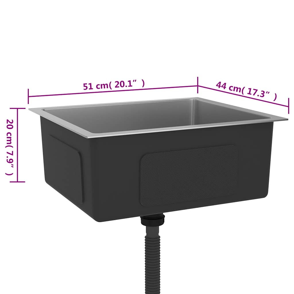 Kjøkkenvask Håndlaget rustfritt stål