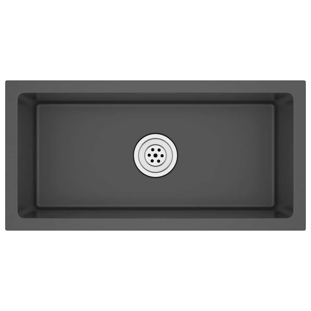 Kjøkkenvask Håndlaget Svart rustfritt stål