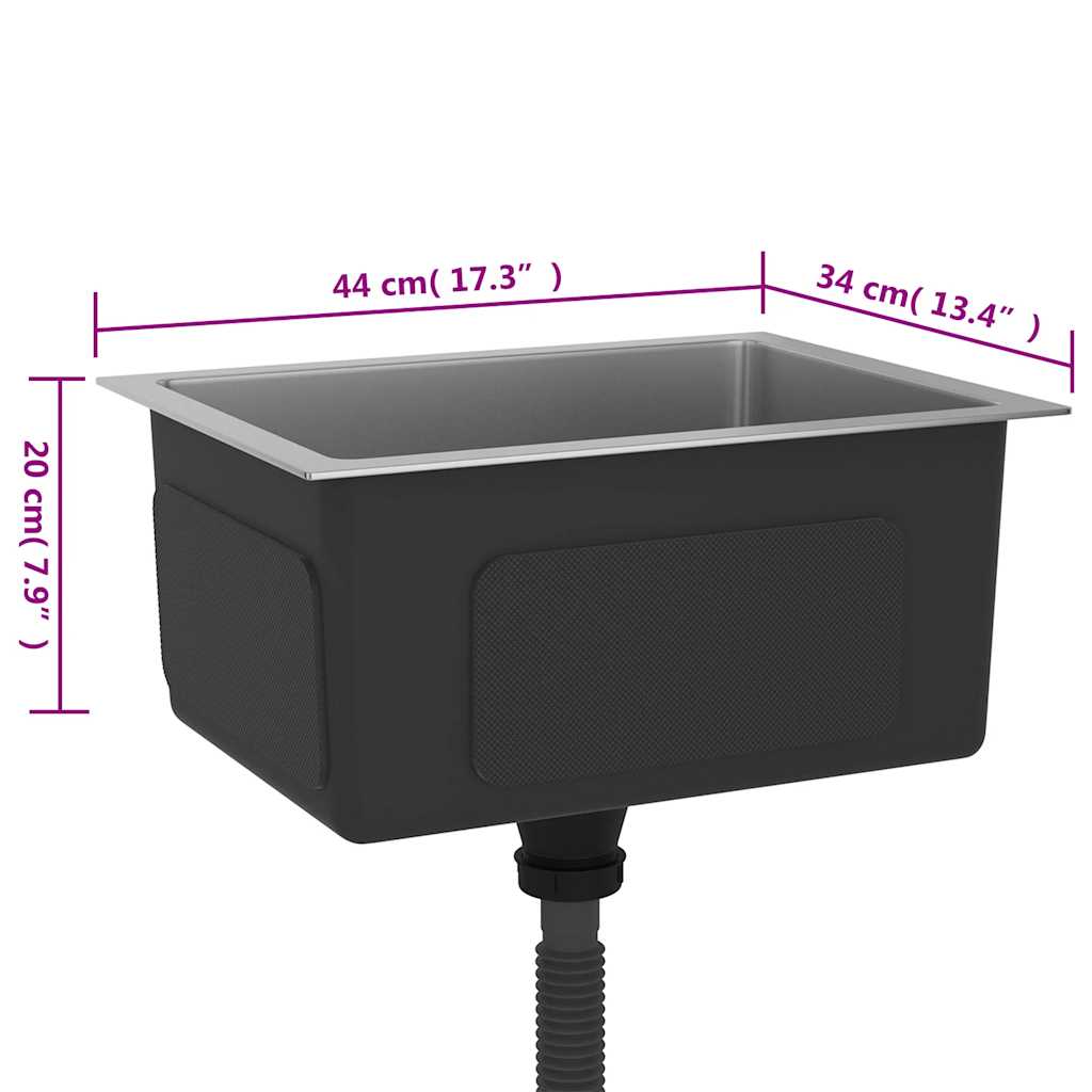 Kjøkkenvask Håndlaget rustfritt stål