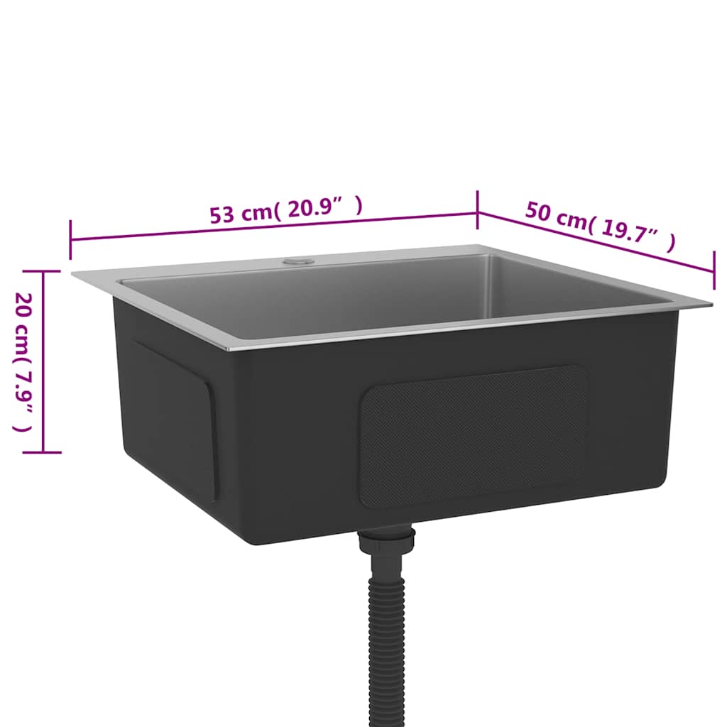 Kjøkkenvask Håndlaget rustfritt stål