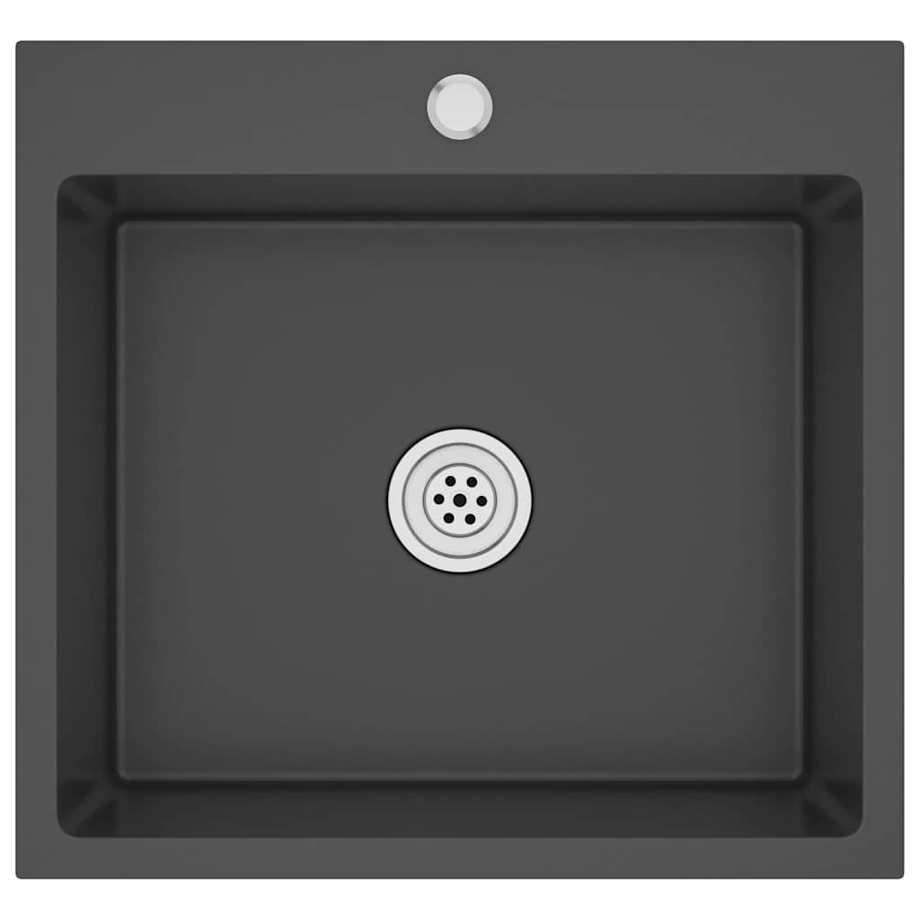 Kjøkkenvask Håndlaget Svart rustfritt stål