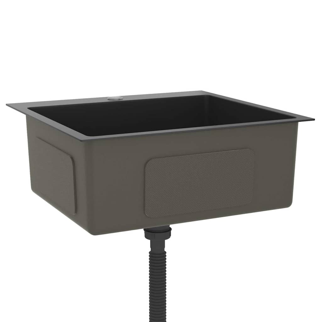 Kjøkkenvask Håndlaget Svart rustfritt stål