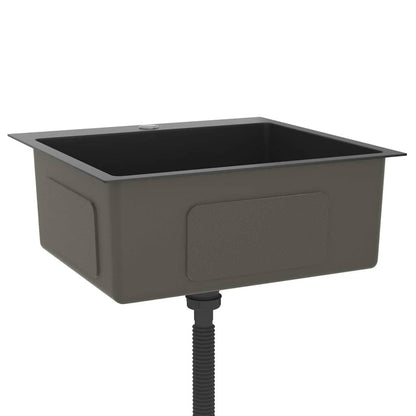 Kjøkkenvask Håndlaget Svart rustfritt stål