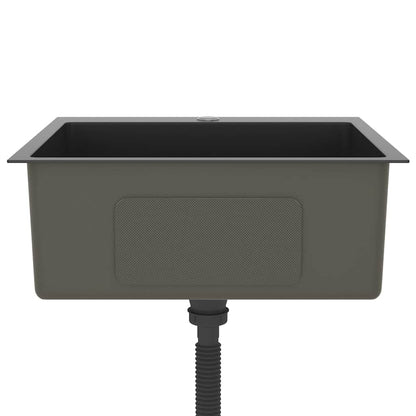 Kjøkkenvask Håndlaget Svart rustfritt stål