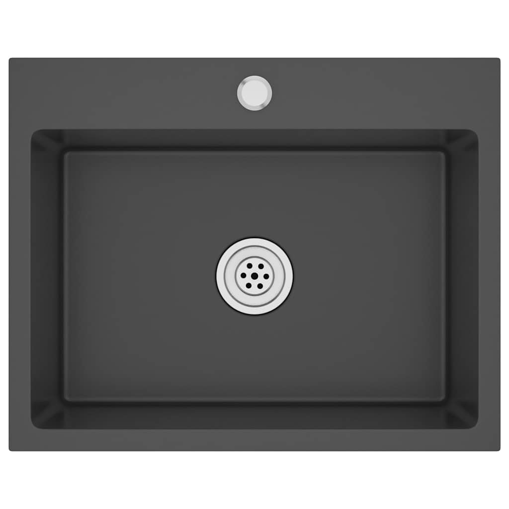 Kjøkkenvask Håndlaget Svart rustfritt stål