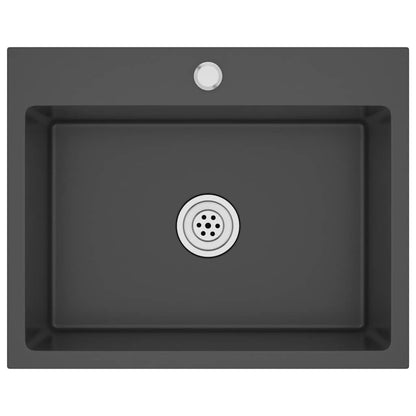 Kjøkkenvask Håndlaget Svart rustfritt stål