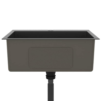 Kjøkkenvask Håndlaget Svart rustfritt stål