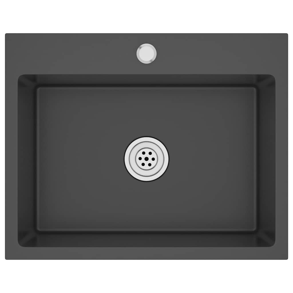 Kjøkkenvask Håndlaget Svart rustfritt stål