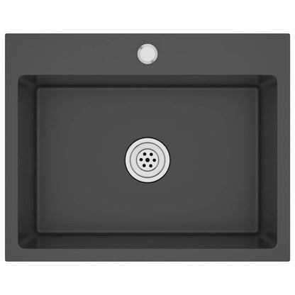 Kjøkkenvask Håndlaget Svart rustfritt stål