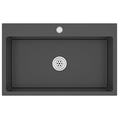 Kjøkkenvask Håndlaget Svart rustfritt stål