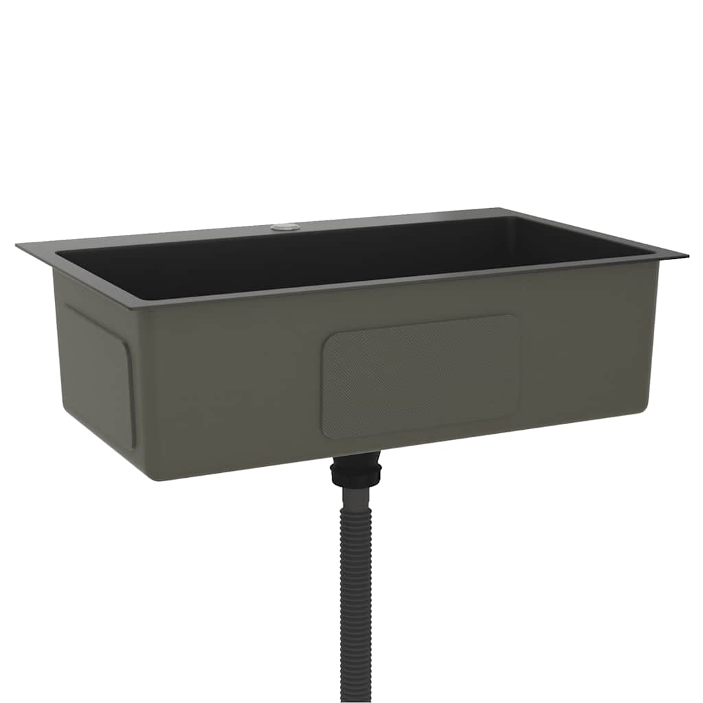 Kjøkkenvask Håndlaget Svart rustfritt stål