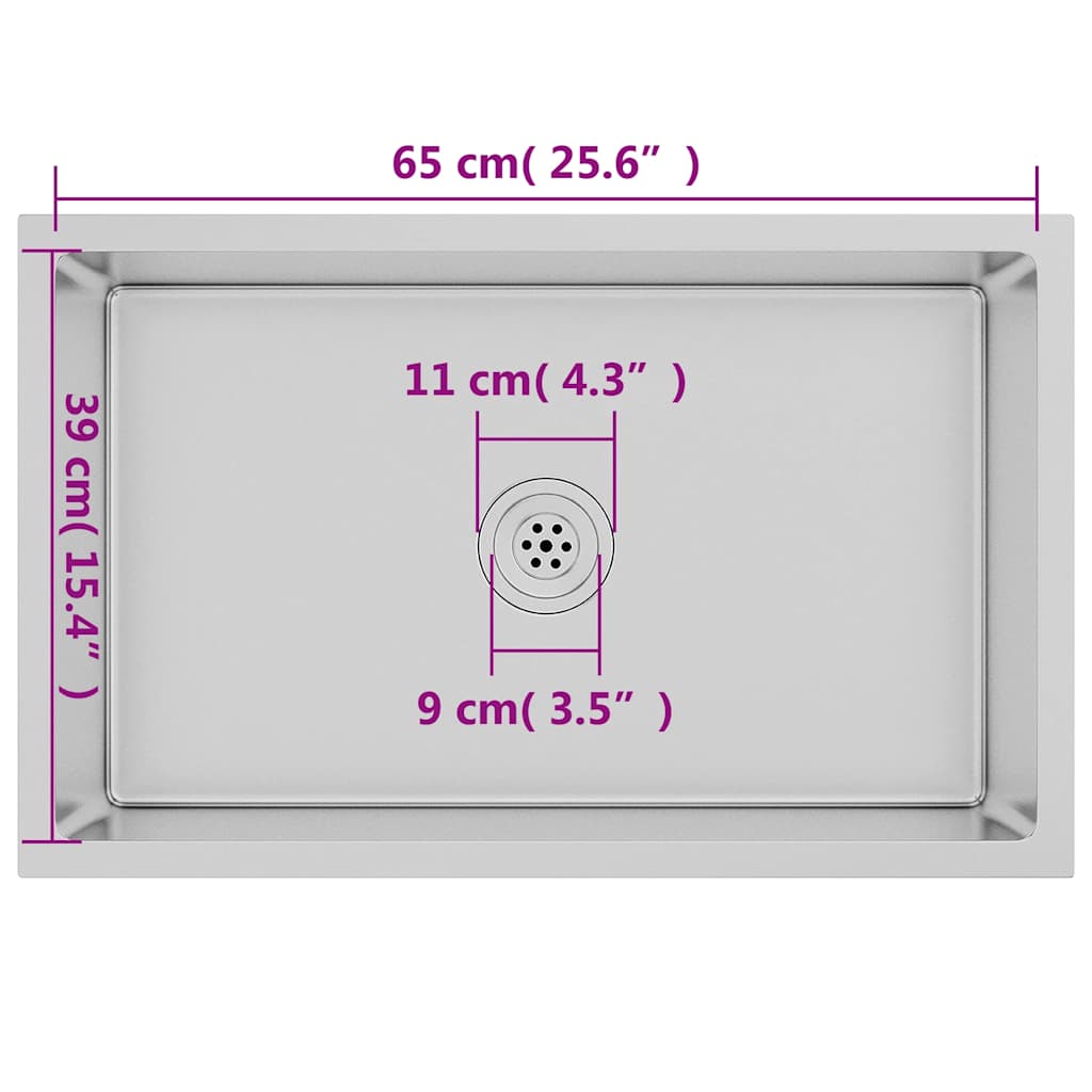 Kjøkkenvask Håndlaget rustfritt stål
