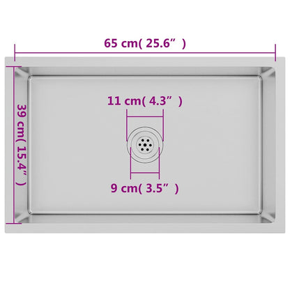 Kjøkkenvask Håndlaget rustfritt stål