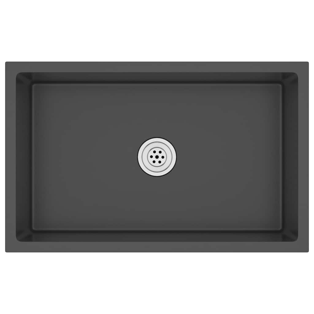 Kjøkkenvask Håndlaget Svart rustfritt stål