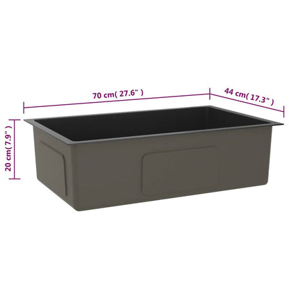 Kjøkkenvask Håndlaget Svart rustfritt stål