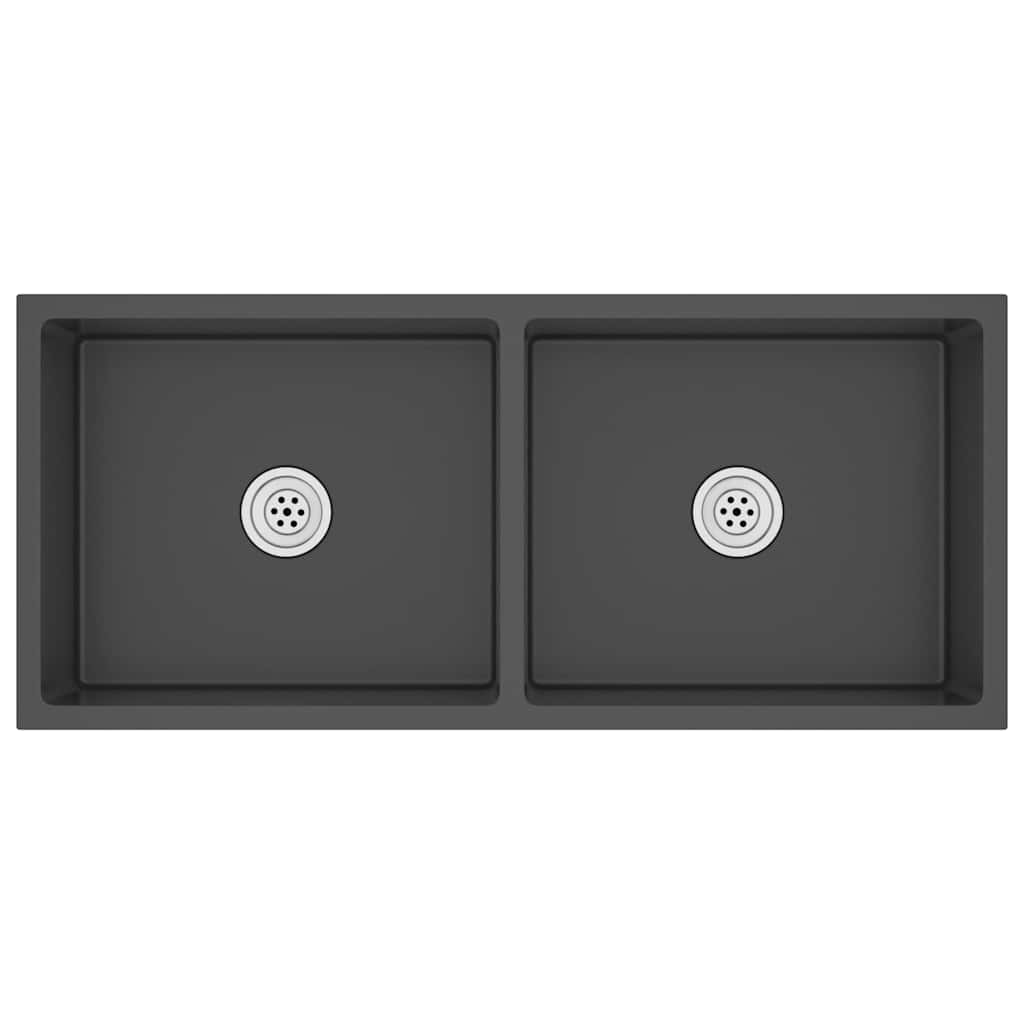 Kjøkkenvask Håndlaget Svart rustfritt stål