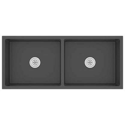 Kjøkkenvask Håndlaget Svart rustfritt stål