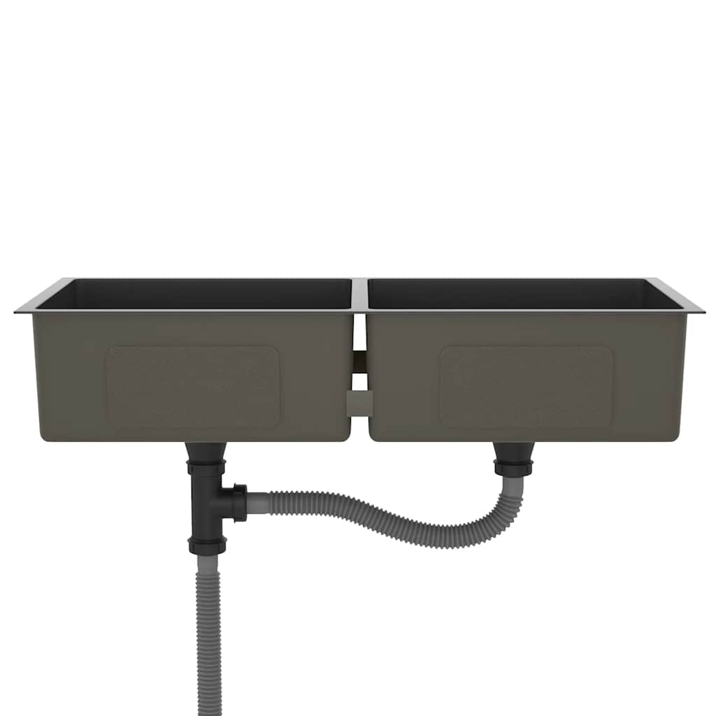 Kjøkkenvask Håndlaget Svart rustfritt stål