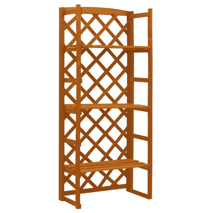 Plantestativ med espalier oransje 60x30x140 cm heltre gran