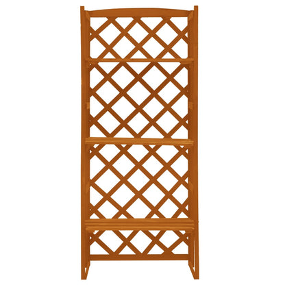 Plantestativ med espalier oransje 60x30x140 cm heltre gran