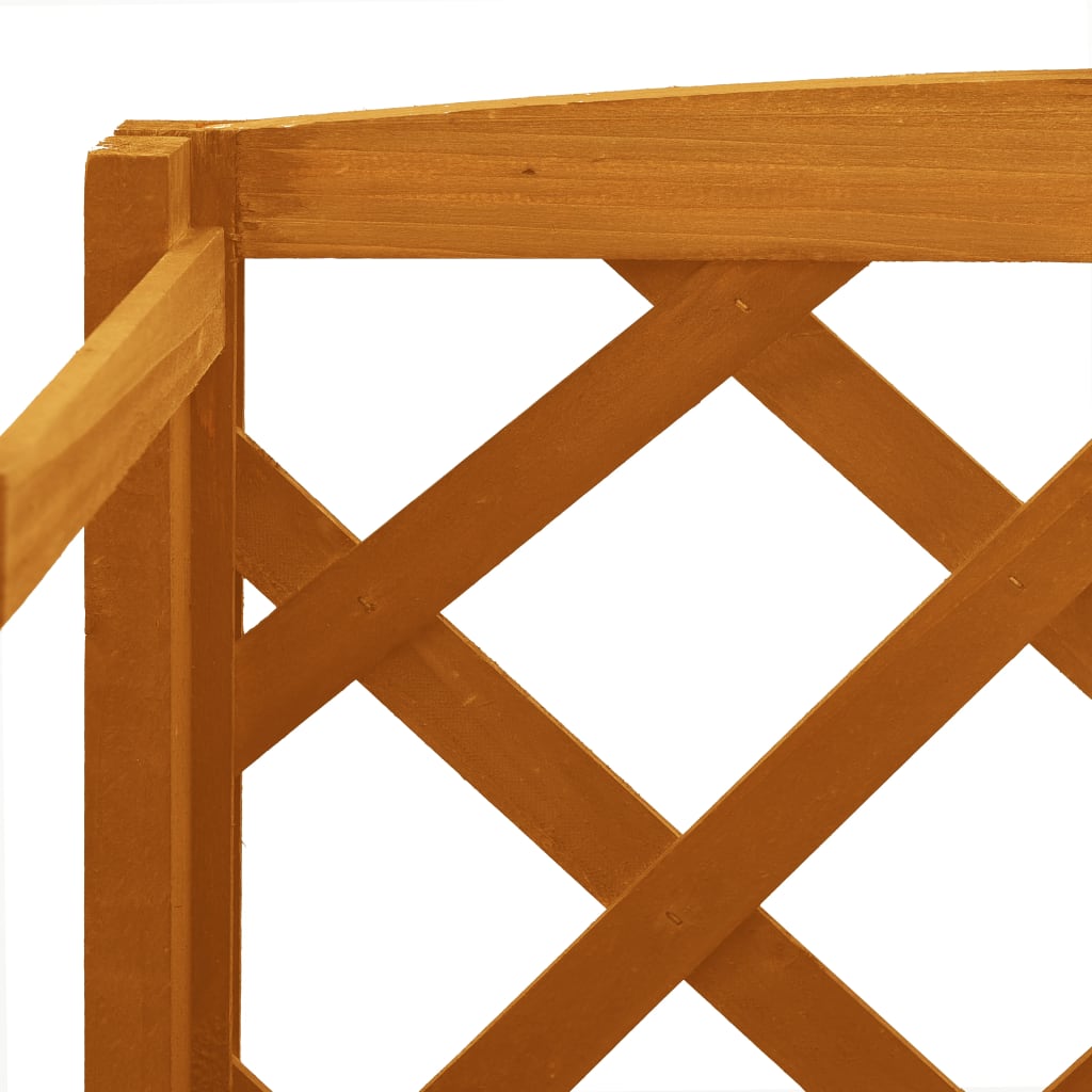 Plantestativ med espalier oransje 60x30x140 cm heltre gran