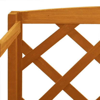 Plantestativ med espalier oransje 60x30x140 cm heltre gran