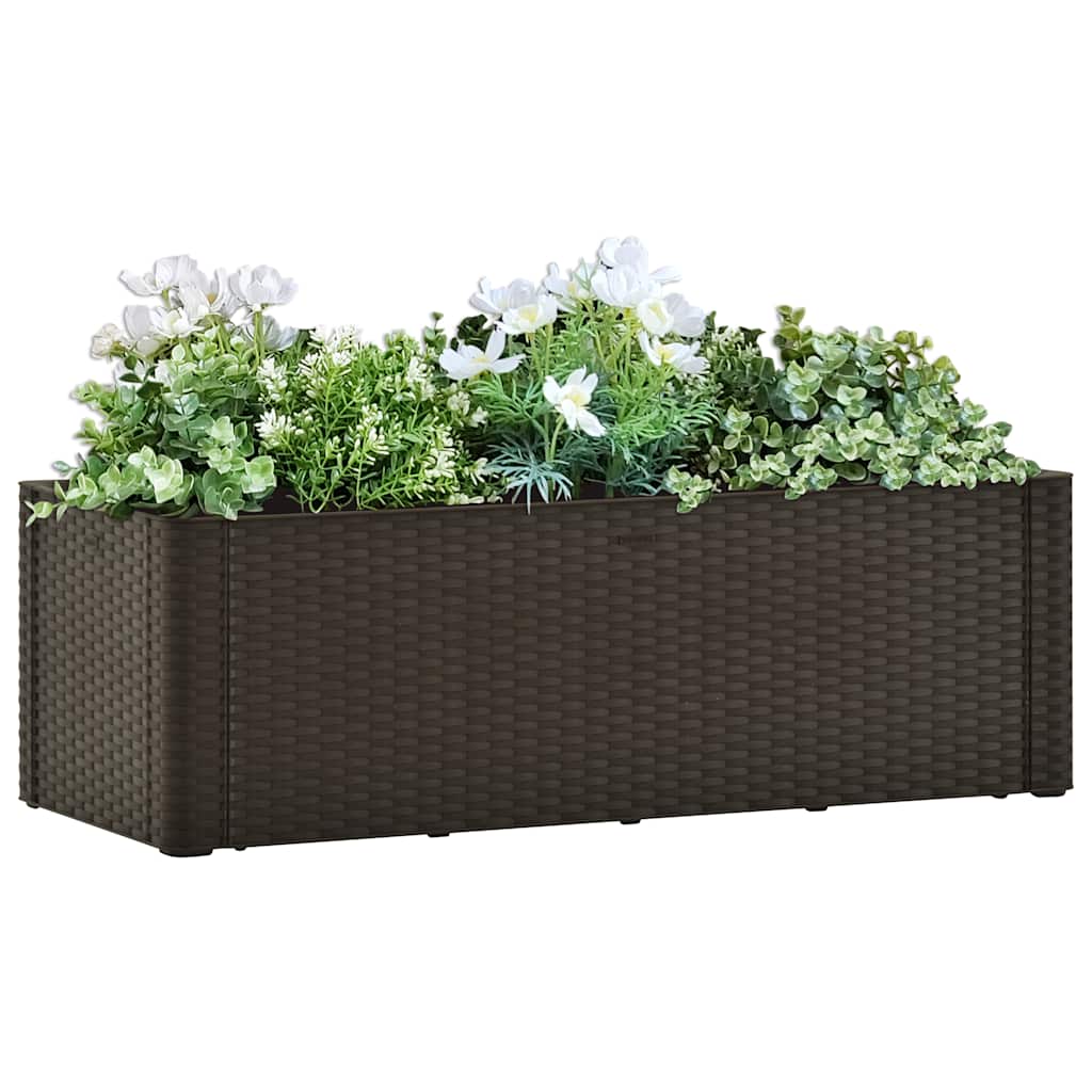 Høybed med selvvanningssystem mocca 100x43x33 cm