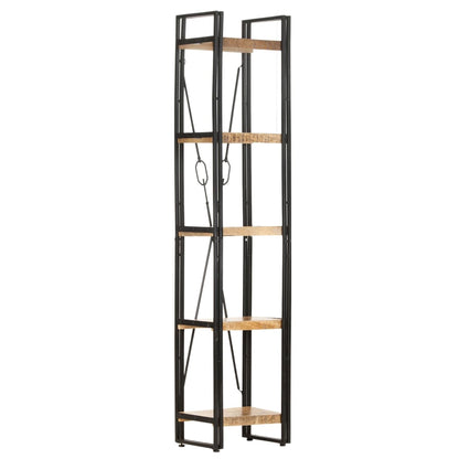 Bokhylle Tre 5 etasjer 40x30x180 cm heltre mango