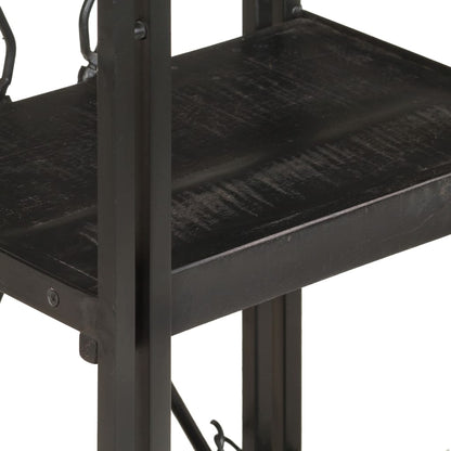 Bokhylle Svart 3 etasjer 40x30x80 cm heltre mango