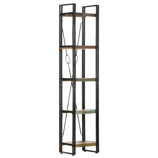 Bokhylle Tre 5 etasjer 40x30x180 cm gjenvunnet heltre
