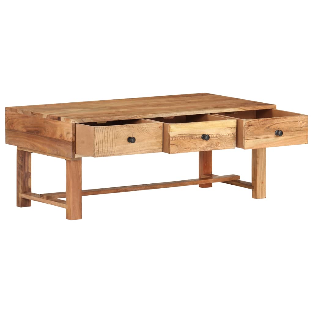 Salongbord Sofabord Tre heltre akasie 100x50x40 cm