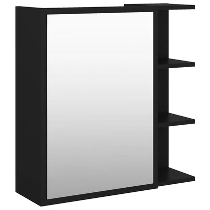 Baderomsspeil Speilskap til baderom Svart 62,5x20,5x64 cm