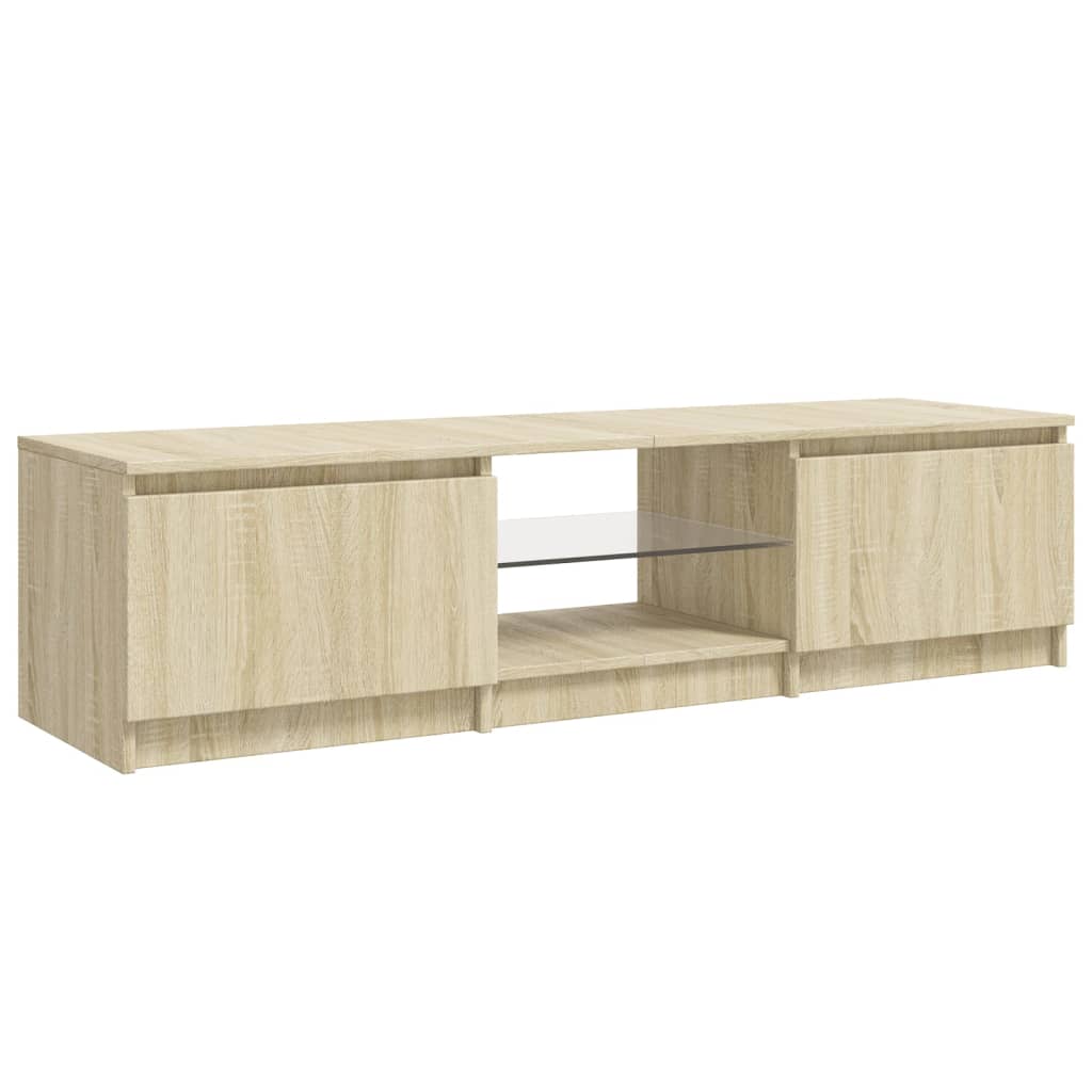 TV-Møbel Sonoma Eik Tv-benk med LED-lys 140x40x35,5 cm