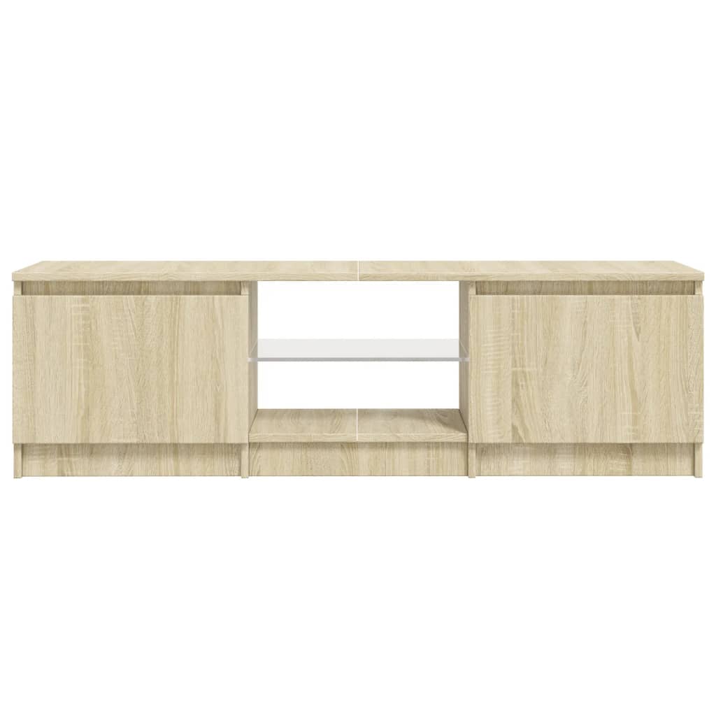 TV-Møbel Sonoma Eik Tv-benk med LED-lys 140x40x35,5 cm